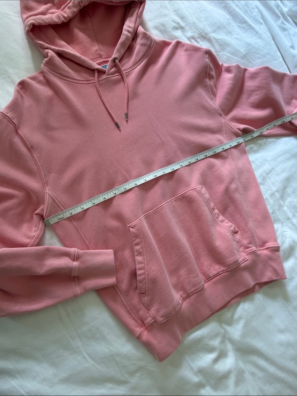 J. Crew Soft Pink Hooded Pullover Sweatshirt - Picture 3 of 4